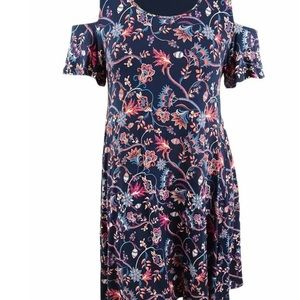 I selling Style & Co Women's Printed Cold-Shoulder Swing Dress